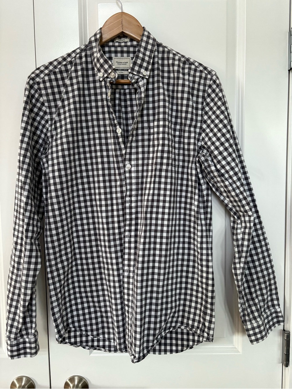 Button-Down Gingham Frank and Oak Shirt Medium Tall The Branford